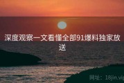 深度观察一文看懂全部91爆料独家放送