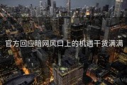 官方回应暗网风口上的机遇干货满满