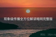 现象级传播全方位解读暗网完整版