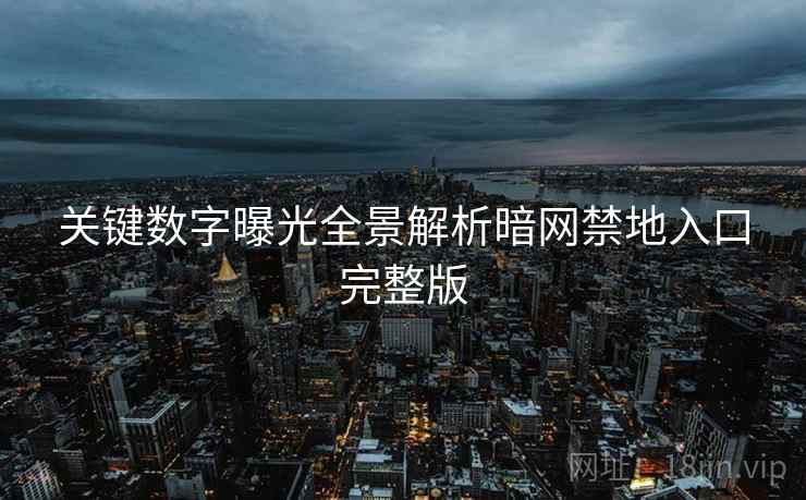 关键数字曝光全景解析暗网禁地入口完整版